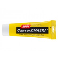 Смазка силиконовая канализационная "СантехСмазка" 250 г (Смазка канализационная в тубе 250 г) (Сантехкреп)