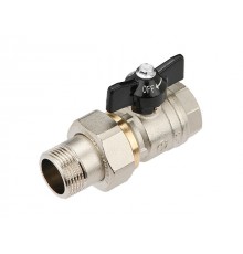 Кран шаровый 1" стандарт нар.-вн. бабочка (со сгоном) General Fittings