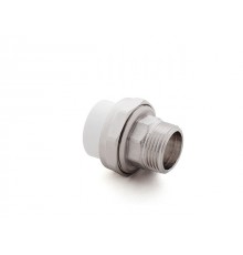 Американка ПП наружн. резьба 25х1/2", белый РосТурПласт