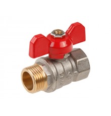 Кран шаровый 1/2" нар.-вн. бабочка PN30 AV Engineering