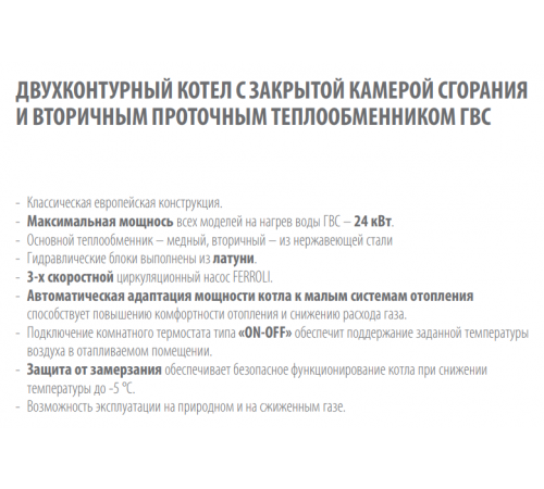 Газовый котел Ferrolil DIVABEL F 18