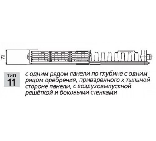 Стальной радиатор Prado Classic тип 11 300x1400 с боковым подключением