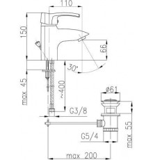 Смеситель для умывальника Armatura Kwarc 4202-815-00