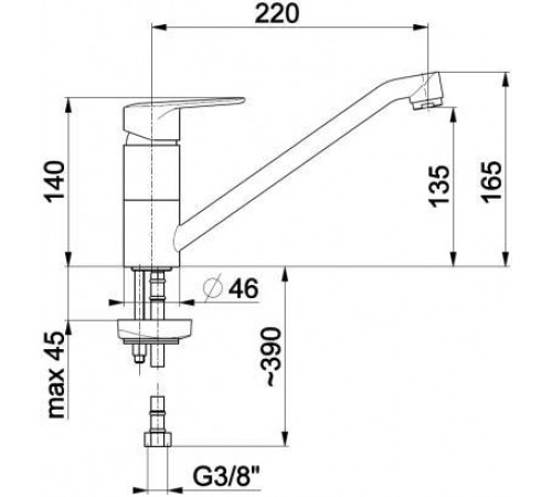 Смеситель для кухни Armatura German 4513-915-00