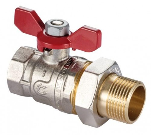 Кран шаровый с американкой 1" Calido S30 бабочка