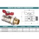 Кран шаровый с американкой 1" Calido S30 бабочка