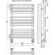 Полотенцесушитель водяной с полками Вента люкс П15 450х740 (5+5+5) TERMINUS