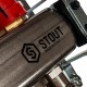 Гребенка для теплого пола 2 вых. STOUT нержавеющая сталь