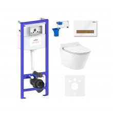 Комплект инсталляции и унитаза 7 в 1 Lavinia Boho Relfix Smart V-Clean 87561192