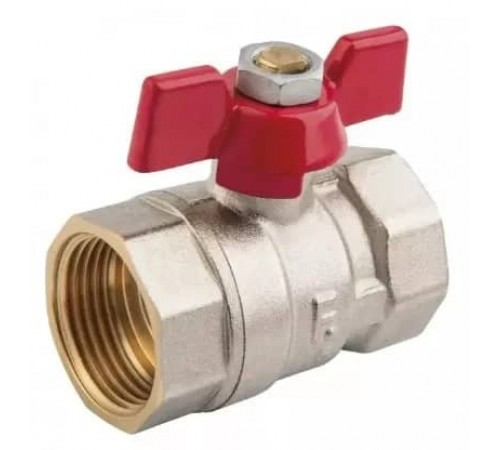 Кран шаровый с вн.-вн. бабочка 1/2" Ferro