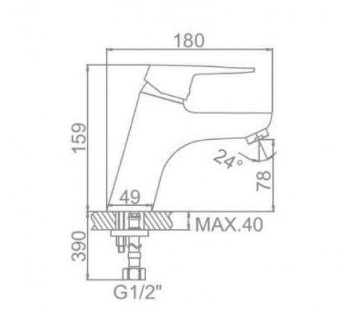 Смеситель для умывальника Ledeme L1040