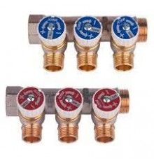 Коллектор с вентилями 3/4"х1/2" 3 вых. Icma