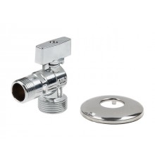 Кран шаровый 1/2"х3/4" для стиральной машины хром.  AV Engineering