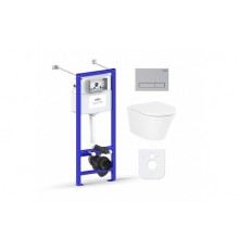 Комплект инсталляции и унитаза 6 в 1 Lavinia Boho Relfix Biore Compacto Rimless 77050171