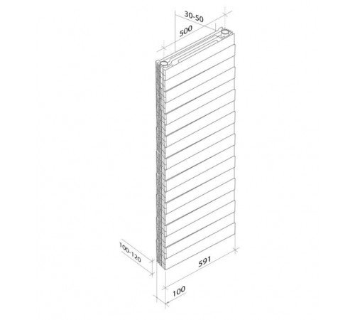 Радиатор биметаллический Royal Thermo Piano Forte Tower NOIR SABLE 18