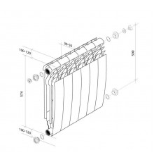 Радиатор алюминиевый Royal Thermo Biliner Alum 500