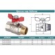 Кран шаровый вн./нар. 1" Calido S30 бабочка