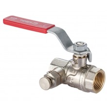 Кран шаровый с спускным клапаном 1/2" Calido S30 рычаг