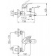 Смеситель для ванны с коротким изливом Armatura Kroma 544-030-00
