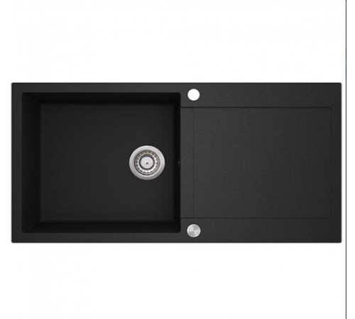 Мойка из искусственного камня  AquaSanita Tesa Plus SQT 103 601 AW Black Metallic