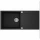Мойка из искусственного камня  AquaSanita Tesa Plus SQT 103 601 AW Black Metallic
