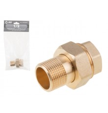 Американка прямая вн.-нар. 1/2" с уплотнительным кольцом AV Engineering