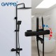 Душевая стойка Gappo G2491-6, черный, термостат