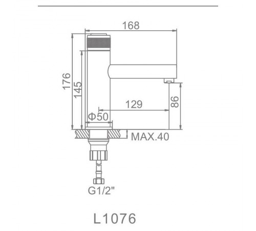 Смеситель для умывальника черный Ledeme L1076B