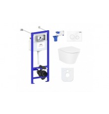 Комплект инсталляции и унитаза 7 в 1 Lavinia Boho Relfix Biore Compacto Rimless 87050173