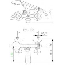 Смеситель для ванны с коротким изливом Armatura Standard 304-120-00
