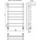 Полотенцесушитель водяной с полкой Ватра П8 500х796 (2+4+2) TERMINUS
