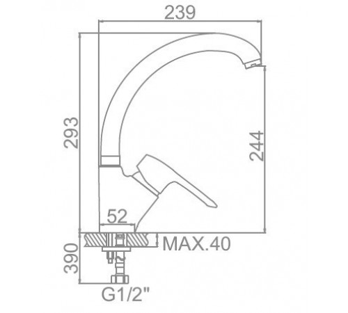 Смеситель для кухни Ledeme H25 L4125