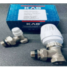 Комплект кранов для радиаторов 1/2" угловой (с термоголовкой) KAS
