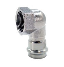 Колено нерж. сталь короткое 22х1/2" в.р. ST