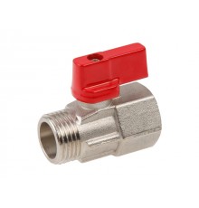 Кран шаровый MINI 1/2" нар.-вн. красная ручка  AV Engineering