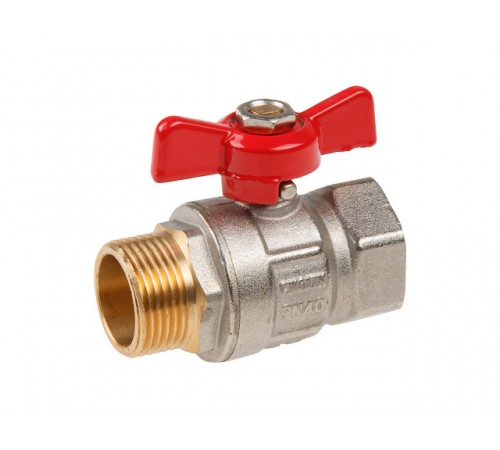 Кран шаровый 3/4" нар.-вн. бабочка PN40 AV Engineering