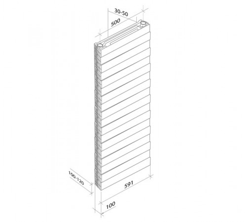 Радиатор биметаллический Royal Thermo Piano Forte Tower BIANCO TRAFFICO 18
