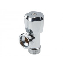 Кран вентильный 1/2"х3/4" для стиральной машины хром.  AV Engineering