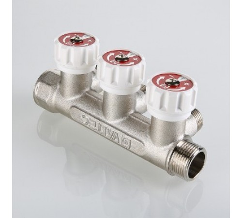 Коллектор с вентилями 3/4"х1/2" 4 вых. Valtec