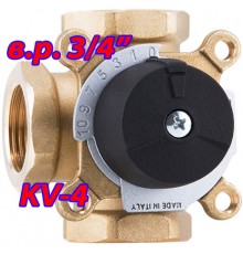 Трехходовой смесительный клапан Barberi ВР 3/4" Kv 4