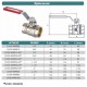 Кран шаровый вн./вн 1/2" Calido S30 рычаг с окошком