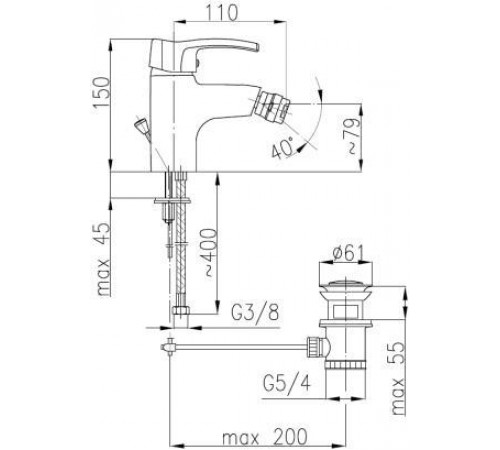 Смеситель для биде Armatura Kwarc 4207-014-00