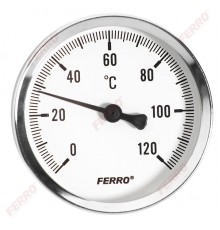 Термометр осевое подключение 1/2" 63мм Ferro