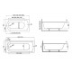 Ванна акриловая Polimat CLASSIC SLIM 170x70 с ножками