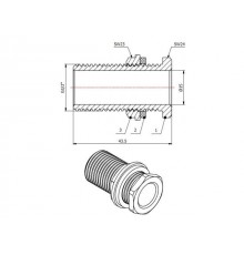 Врезка 1/2" нар., AV Engineering