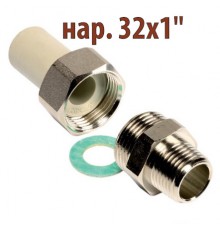 Резьбовое соединение ПП Wavin Ekoplastik нар. 32х1"