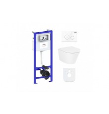 Комплект инсталляции и унитаза 6 в 1 Lavinia Boho Relfix Biore Compacto Rimless 77040089