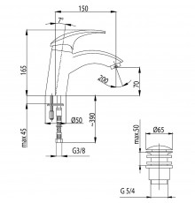 Смеситель для умывальника Armatura Ametyst 402-814-00 (402-815-00)