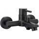 Смеситель для ванны с коротким изливом черный Armatura Neda Black 5824-010-81