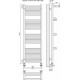 Полотенцесушитель водяной с 4 полками (AURORA) Аврора П27 400х1390 (9+6+6+6) TERMINUS